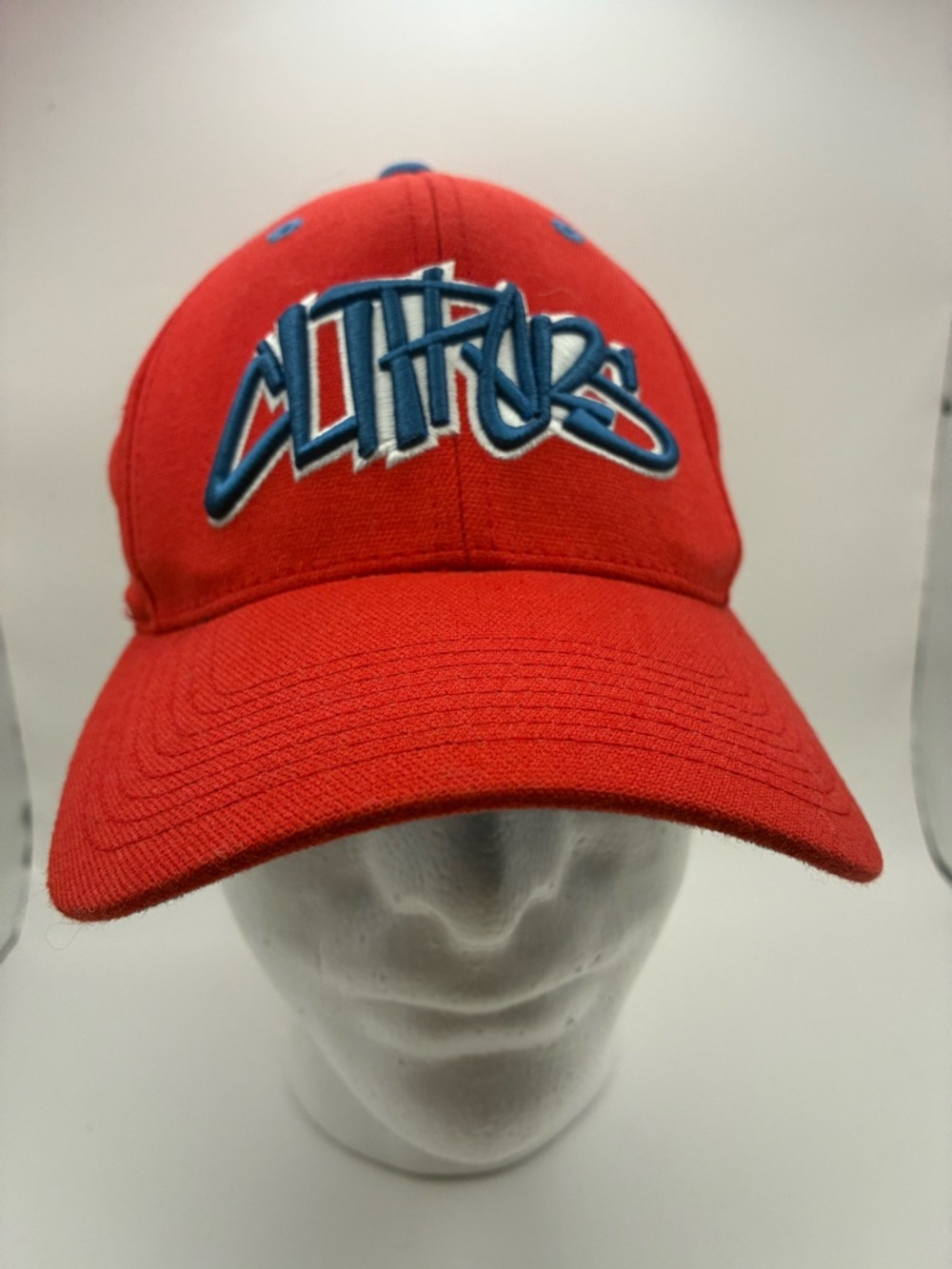 Vintage LA Clippers Nike Swoosh Fitted Hat - Red/Blue NBA Basketball